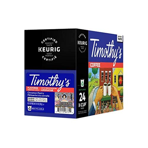 Timothys World Coffee Cinnamon Pastry K-Cup 24 Count