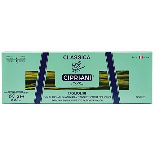Cipriani Food Tagliolini Extra Thin Egg Pasta W/ Spinach, 8.82 Oz