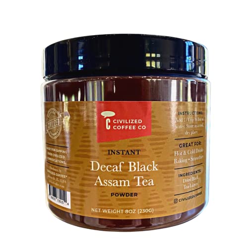 Civilized Coffee Decaffeinated Instant Assam Black Tea Powder fo...