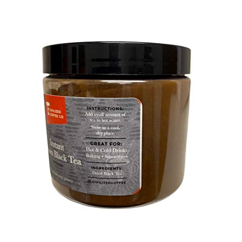 Civilized Coffee Instant Assam Black Tea Powder for Hot Tea, Ice...