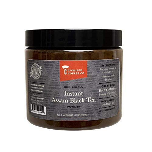 Civilized Coffee Instant Assam Black Tea Powder for Hot Tea, Ice...