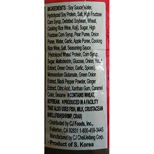 [ 2 Packs ] Cj Korean Bbq Sauce, Kalbi, 29.63-Ounce Bottle For Ribs