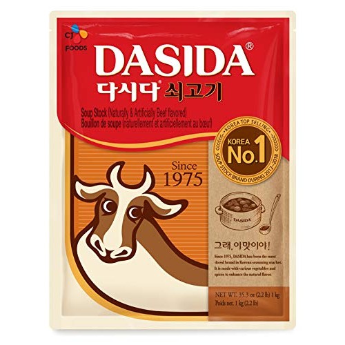 Cj Dasida Soup Stock, Beef Flavor, Bouillon Powder, 2.2 Lb 1Kg Cj Dasida Soup Stock, Beef Flavor, Bouillon Powder, 2.2 Lb 1Kg