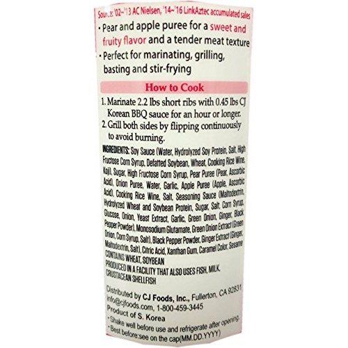 Cj Korean Bbq Bulgogi Marinade/Chicken&Amp;Pork Marinade/Kalbi Marin