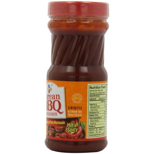 Cj Korean Bbq Sauce, Hot &Amp; Spicy Chicken &Amp; Pork, 29.63-Ounce B