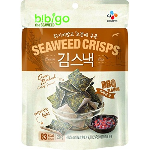 Korean Cj Bibigo Oven Baked Brown Rice And Seaweed Crisps 20G P