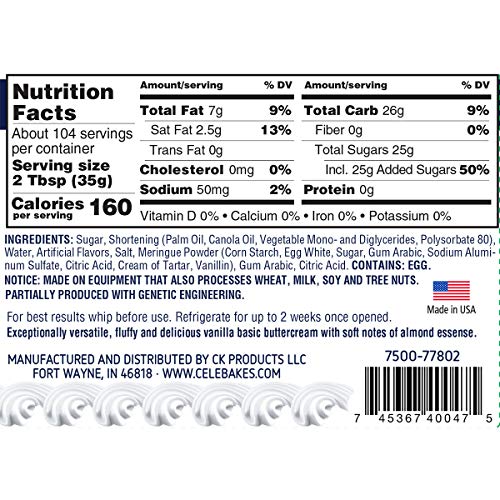 Celebakes By Ck Products Whimsical White Buttercream Premium Ici