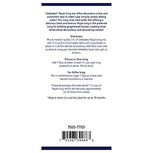 Celebakes By Ck Products White Royal Icing Mix, 1Lb/2 Pack