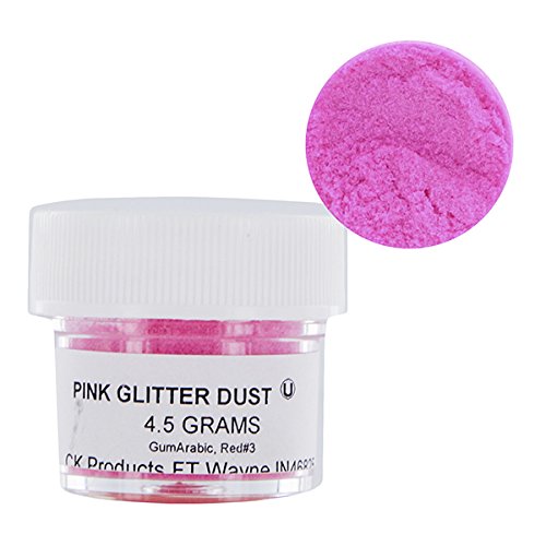 Fine Edible Pink Glitter Dust 4.5 Grams By Ck