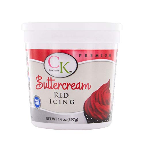Red Buttercream Icing PHO Free 14 ounce