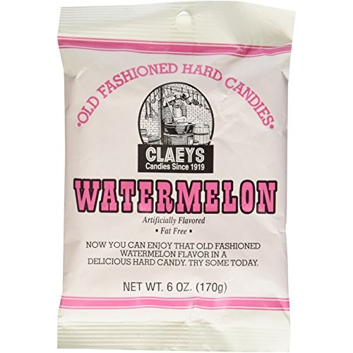 Claeys Old Fashioned Hard Candies Watermelon 6 Ounces Pack Of 6