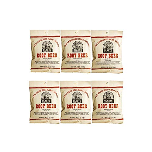 Claeys Old Fashioned Hard Candy - 6 Pack - Root Beer - Since 1919