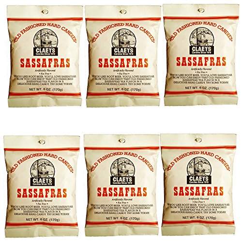 Claeys Old Fashioned Hard Candy - 6 Oz - 6 Pack - Sassafras - Si