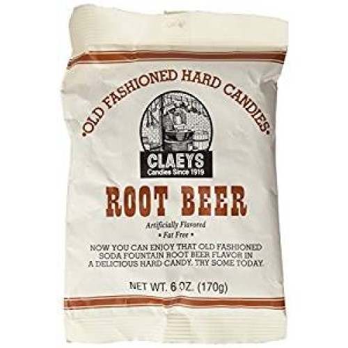 Claeys Old Fashioned Root Beer Hard Candy 6 Oz.