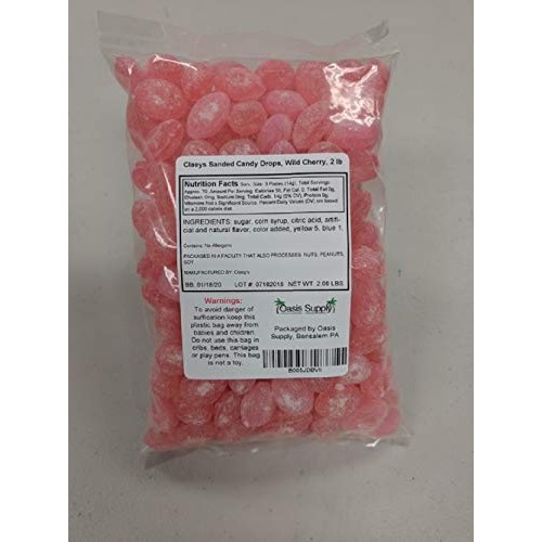 Claeys Sanded Candy Drops, Wild Cherry, 2 Pound
