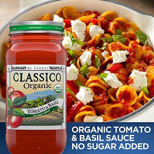 Classico Organic Tomato &Amp; Basil Pasta Sauce 24 Oz Jars, Pack Of 1