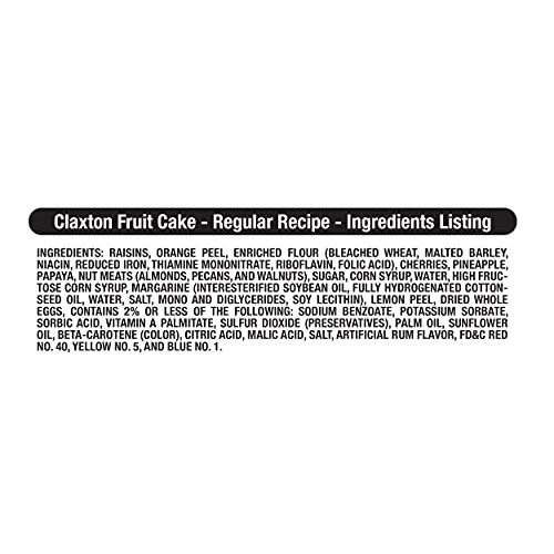 Claxton Old Fashioned Fruit Cake, 3 Pounds