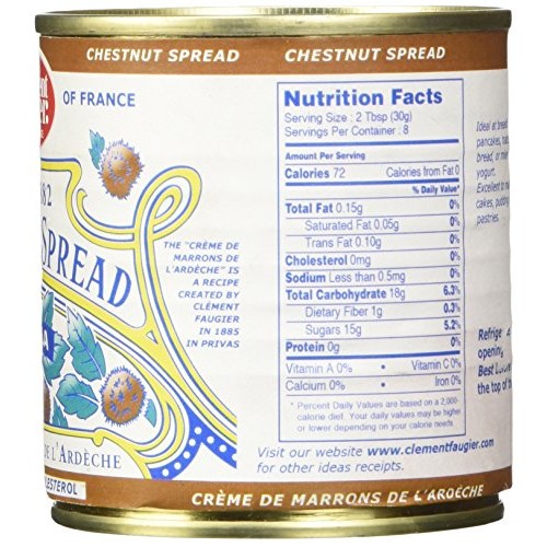 Clement Faugier Gourmet Chestnut Spread With Vanilla From France