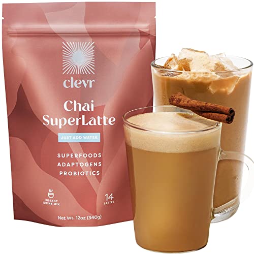 Clevr Blends Chai Tea Latte - Oat Milk Instant SuperLatte Mix wi...