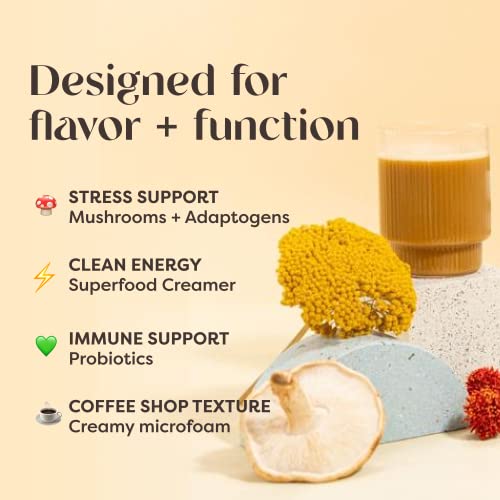 Clevr Blends Instant Coffee Latte Mix, Oat Milk Latte, 100% Arab...