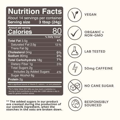 Clevr Blends Instant Coffee Latte Mix, Oat Milk Latte, 100% Arab...