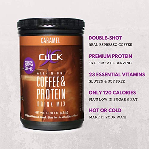 Click All-In-One Protein &Amp; Coffee Meal Replacement Drink Mix, Ca