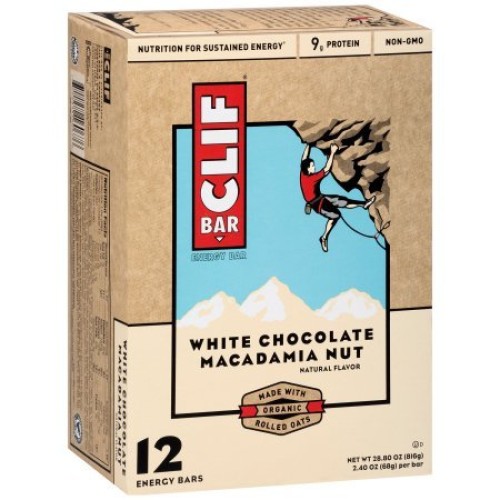 Clif Bar White Chocolate Macadamia Nut Energy Bars, 2.4 Oz, 12 C
