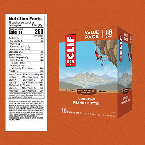 Clif Bar - Energy Bars - Crunchy Peanut Butter - 2.4 Ounce Prot
