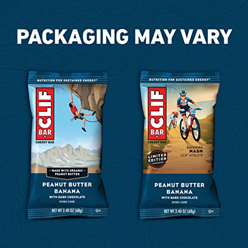 Clif Bar - Energy Bars - Peanut Butter Banana Dark Chocolate -