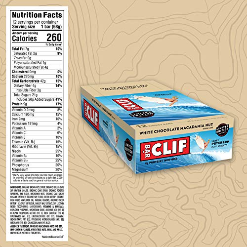 Clif Bar - Energy Bars - White Chocolate Macadamia Nut Flavor -