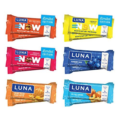 Luna Bar - Gluten Free Snack Bars - Variety Pack - Flavors May V