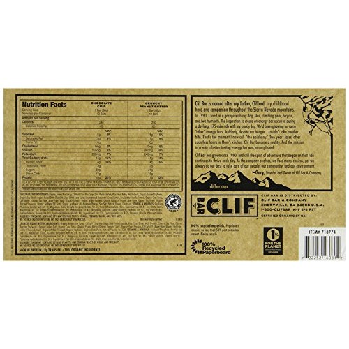 Clif Bar Variety Pack, Chocolate Chip, Crunchy Peanut Butter, 2.