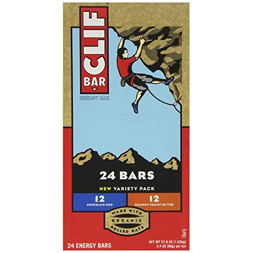 Clif Bar Variety Pack, Chocolate Chip, Crunchy Peanut Butter, 2.