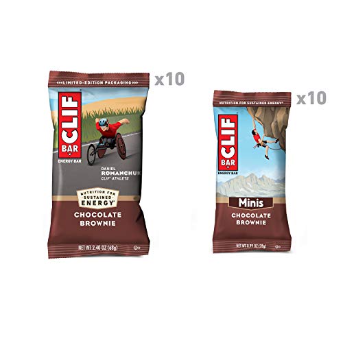 Clif Bars - Chocolate Brownie - 10 Full Size And 10 Mini Energy