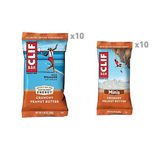 Clif Bars - Crunchy Peanut Butter Pack - 10 Full Size And 10 Min
