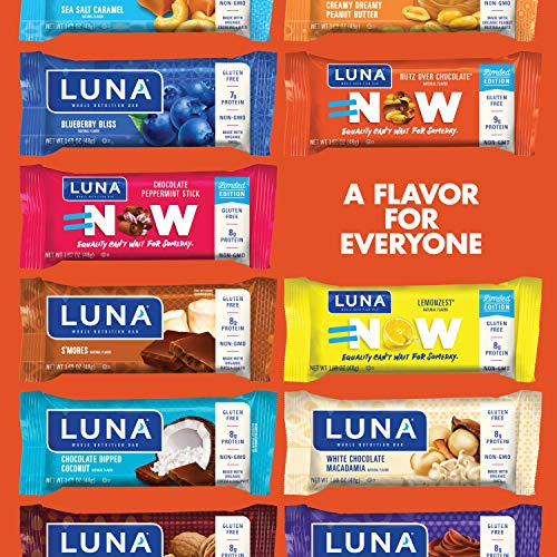 Luna Bar - Gluten Free Snack Bars - Nutz Over Chocolate Flavor -