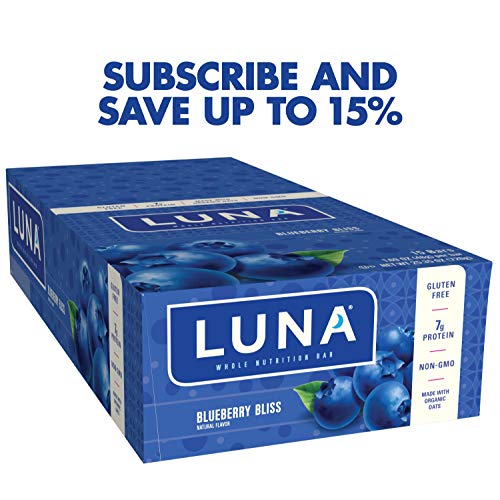 Luna Bar - Gluten Free Bars - Blueberry Bliss Flavor - 1.69 Oun