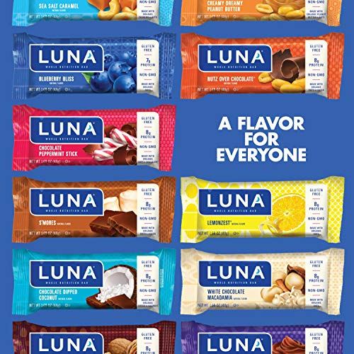 Luna Bar - Gluten Free Bars - Blueberry Bliss Flavor - 1.69 Oun