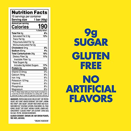 Luna Bar - Gluten Free Bars - Lemon Zest Flavor - 1.69 Ounce Sn