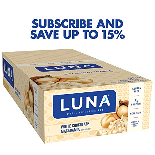 Luna Bar - Gluten Free Bars - White Chocolate Macadamia Flavor -