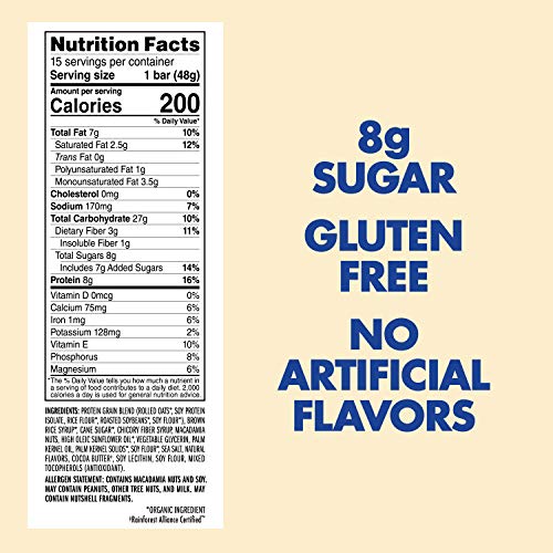 Luna Bar - Gluten Free Bars - White Chocolate Macadamia Flavor -