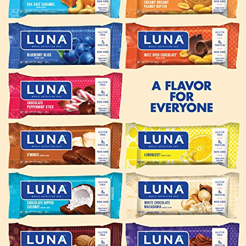 Luna Bar - Gluten Free Bars - White Chocolate Macadamia Flavor -