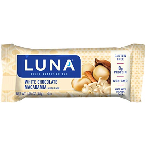Luna Bar - Gluten Free Bars - White Chocolate Macadamia Flavor -