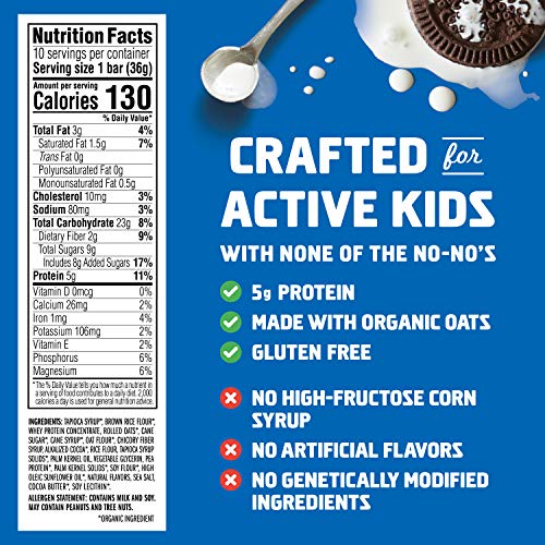 Clif Kid Z Bar- Protein Granola Bars - Cookies And Creme - 1.27 Clif Kid Z Bar- Protein Granola Bars - Cookies And Creme - 1.27