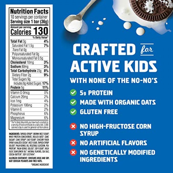 Clif Kid Z Bar- Protein Granola Bars - Cookies and Creme - 1.27...