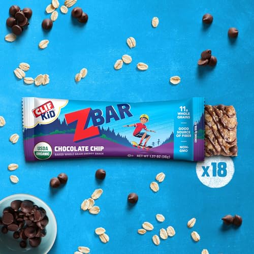 CLIF Kid Zbar - Chocolate Chip - Soft Baked Whole Grain Snack Ba...