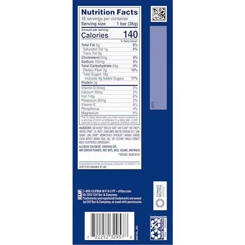 CLIF Kid Zbar - Chocolate Chip - Soft Baked Whole Grain Snack Ba...