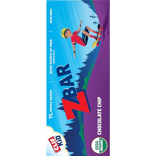 CLIF Kid Zbar - Chocolate Chip - Soft Baked Whole Grain Snack Ba...