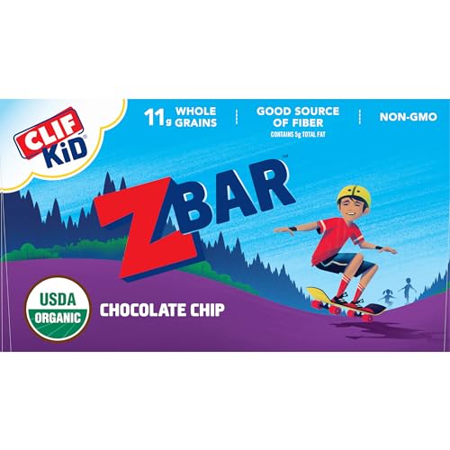 CLIF Kid Zbar - Chocolate Chip - Soft Baked Whole Grain Snack Ba...