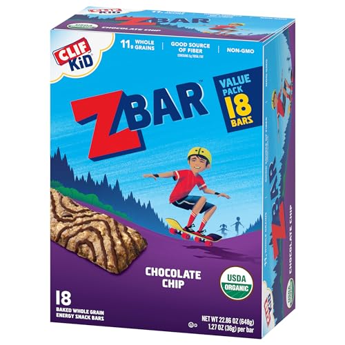 CLIF Kid Zbar - Chocolate Chip - Soft Baked Whole Grain Snack Ba...
